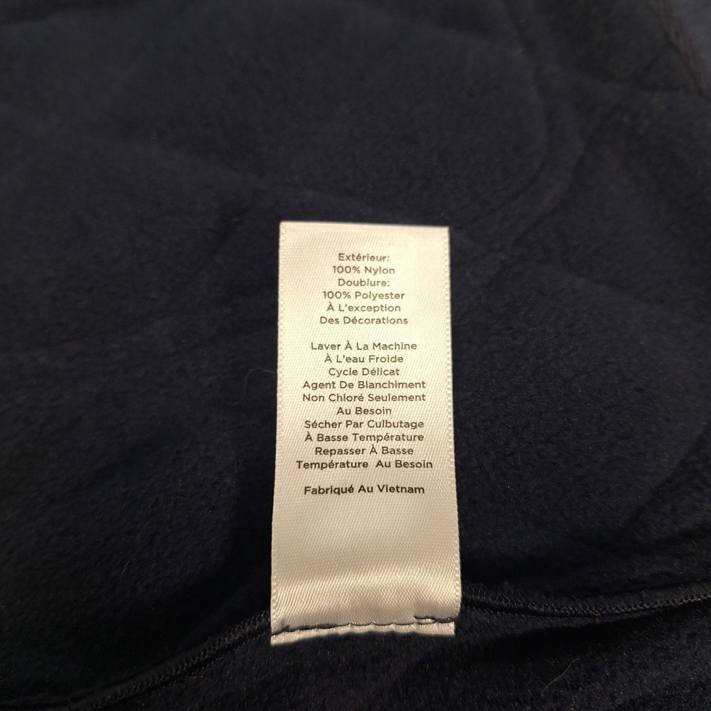 NEW Talbots Quilted Vest Petite Med Navy Blue Light Jacket Full Zip Snap Pockets - Picture 7 of 8